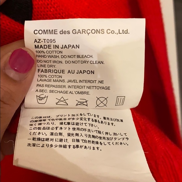 Comme des garçons play red cardigan - Picture 5 of 5